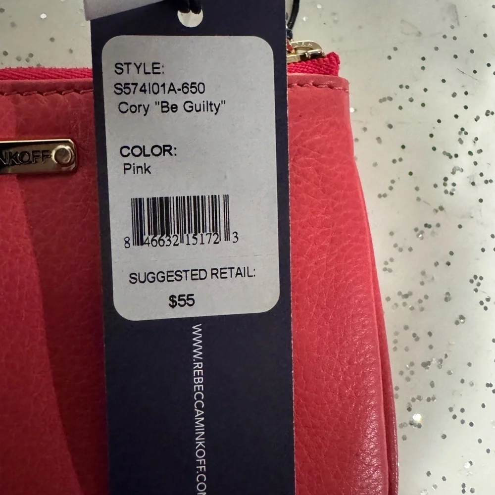 Rebecca Minkoff “Be Guilty” Coral Pink  Leather Clutch